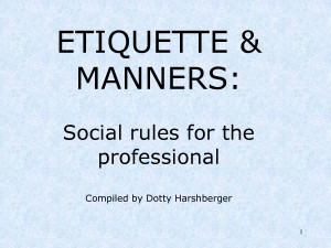 Etiquette Manners
