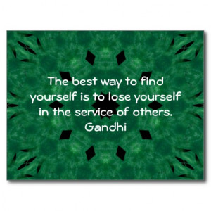 Gandhi Inspirational Quote About Self-Help Postcard