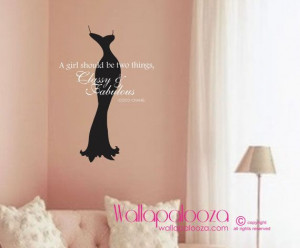 ... Wall Decal - Coco Chanel Wall Quote - Girls Room Wall Decal on Etsy, $