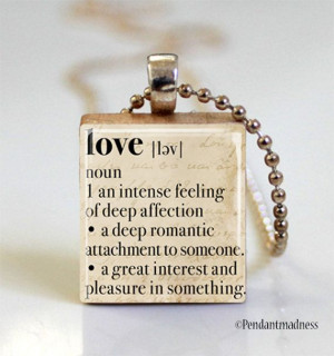 Quote Necklace Love is a Noun Pendant Scrabble by pendantmadness, $7 ...