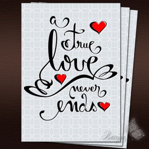 Love Quote Valentine Card Printable Card by Ruxique, $5.00