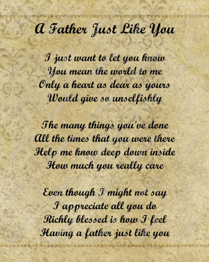 Happy Fathers Day Poem Card