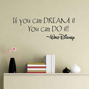 If you can Dream It Disney Decor vinyl wall decal quote sticker ...
