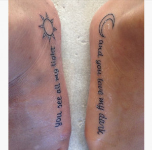 Best Friend Tattoo Quote On Foot