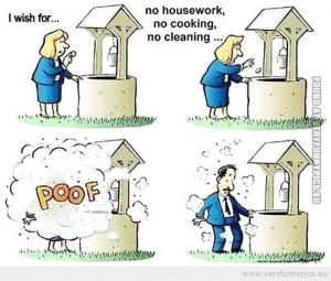 Funny Picture - No more housework cartoon