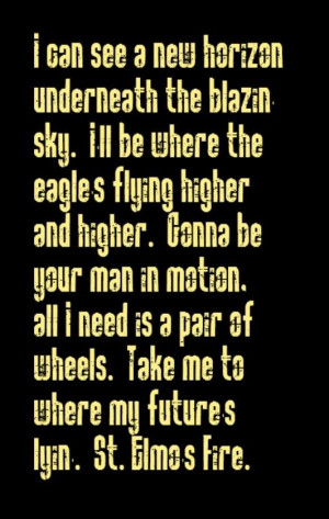 ... St Elmo's Fire - song lyrics, music lyrics, song quotes, music quotes