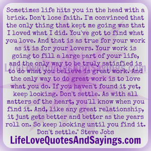 love. And that is as true for your work as it is for your lovers. Your ...