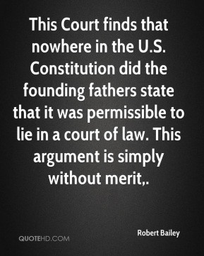 finds that nowhere in the U.S. Constitution did the founding fathers ...