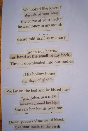 Cutting Wrists Poems Cut up poems 2. *text from: