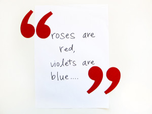 quote/unquote magnets - rounded punctuation marks - red