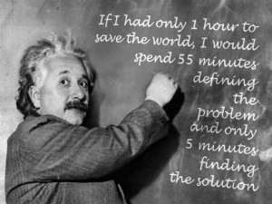 Problem solving ... - Quote by Einstein