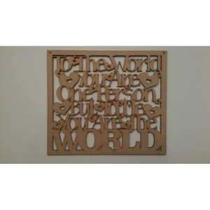 ... person but to me you are the world (new style in border) (30cm wide