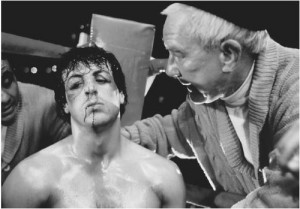 ... Rocky dice una histórica frase… Rocky: I can’t see nothin, you