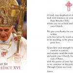 Prayer for Pope Benedict XVI Prayer Before Mass Prayer to the Holy ...