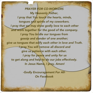 Prayer for co-workers