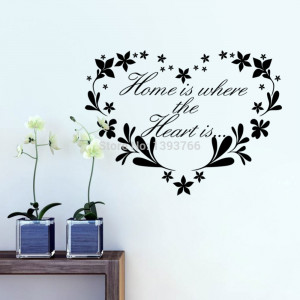 ... creative quote wall decals flower heart removable vinyl wall stickers