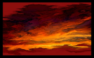Abstract Sunset (Drawing & Painting)