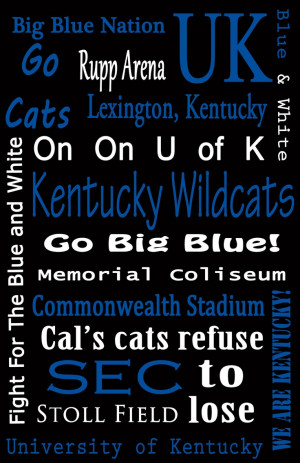 Kentucky Wildcat Subway Sign. $20.00, via Etsy.