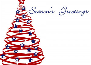 ... Cards > Holiday Phrases > Season Greetings > Patriotic Christmas Tree
