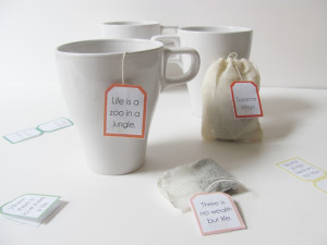 how to-sday . quotable tea bag tags