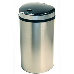 13-Gallon Semi-Round Extra-Wide Touchless Trash Can
