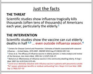 discussing Doshi, epidemiology, flu vax