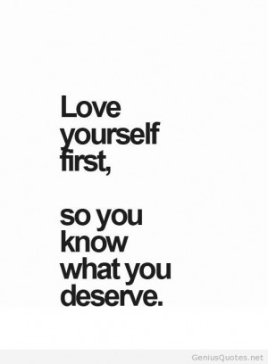 Love yourself first quote