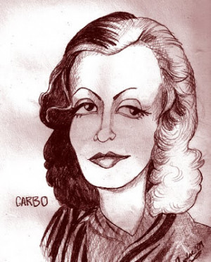 Caroline's Caricatures: HAPPY BIRTHDAY GRETA GARBO