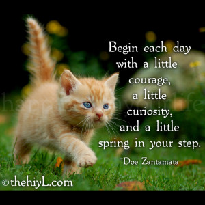 Begin each day with a little courage, a little curiosity, and a little ...