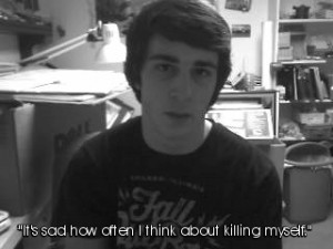depression suicide A b&w boy self harm self hate fall out boy ...