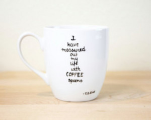 ... Gift for coffee lover Hand Painted Ceramic Coffee Mug Minimal Modern