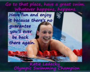 Swimming Poster Katie Ledecky Olymp ic Swimming Champion Photo Quote ...