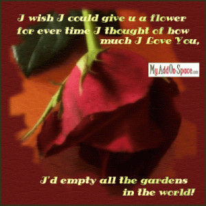 Give u a flower for every time I Love you Facebook Graphic