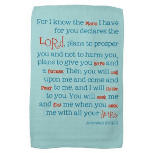 Jeremiah Bible Quote Christian Kitchen Towel Gift