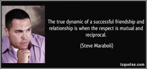 ... is when the respect is mutual and reciprocal. - Steve Maraboli