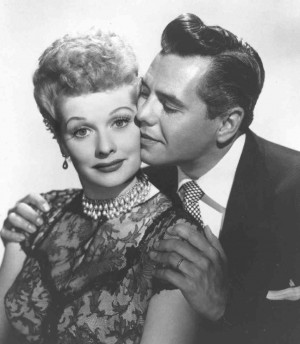 Lucille Ball with husband and I Love Lucy co-star, musician-actor Desi ...