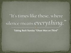 Taking Back Sunday - Ghost Man on Third #quotes #music More