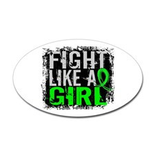 Fight Like a Girl 31.8 Lyme Disease Sticker (Oval) for