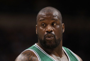 Shaquille O'Neal #36 of the Boston Celtics during the NBA game against ...