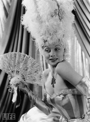 Lucy and a fan LIFE's Walter Sanders photographed Ball in costume for ...