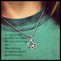 ... Texas #Necklace #Homesick #TexasQuotes #Quotes #Teal #Pretty #