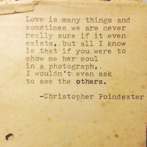 Christopher Poindexter Love Quotes