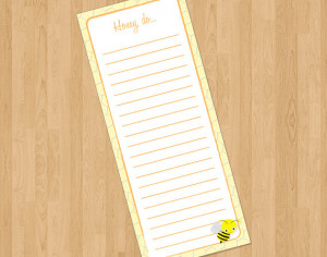 To Do List in Honey Pattern, printable