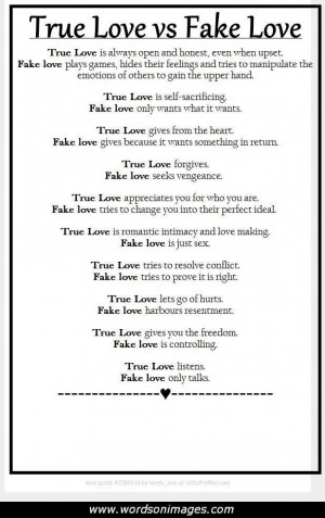 Fake love quotes