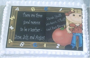 teacher appreciation graduation sheet cake a simple cake for teacher ...