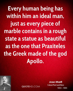 ... beautiful as the one that Praxiteles the Greek made of the god Apollo