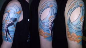 This is a awesome color Tattoo of Morpheus aka Sandman.