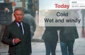 It's the Prince of Gales! Charles and Camilla have soggy forecast for ...