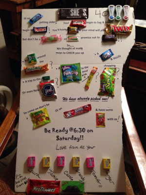 Candy Bar sayings Friends 40th