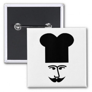 French Chef - Mustache Humor Pins